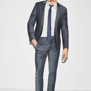 Express Extra Slim Dusty-Blue Suit Jacket